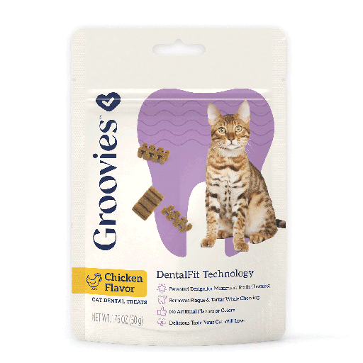 [GRV68160] GROOVIES Cat Dental Treats 1.76oz