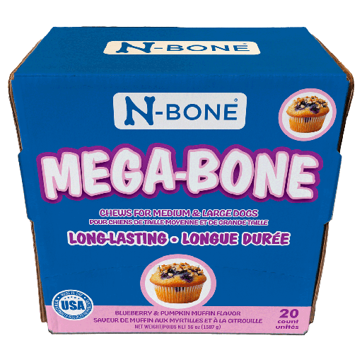 [NB80339] N-BONE Mega-Bone Blueberry & Pumpkin Muffin Display 20ct