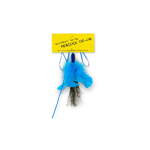 [VE00007] VEE ENTERPRISES PURRfect Peacock Feather Tie-On