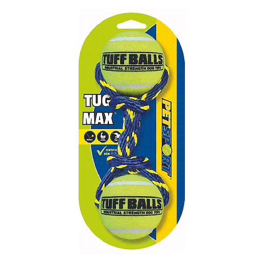 [PS70001] PETSPORT Tug Max 9" Rope w/Two 2.5" Tuff Balls