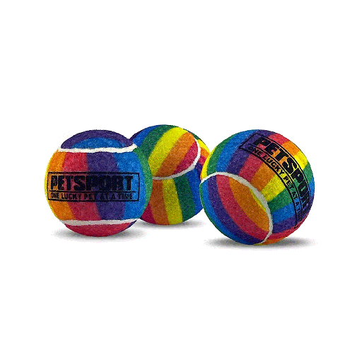 [PS70329] PETSPORT Rainbow Squeak Balls 1.8" 3pk