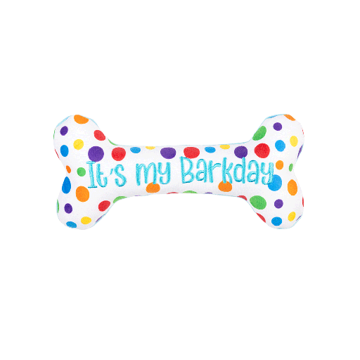 [HK60540] HUXLEY & KENT Dog Power Plush It's My Barkday Bone S