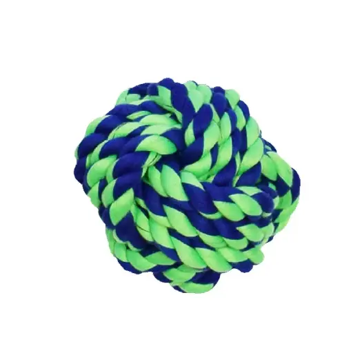 [APP56247] AMAZING PET Rope Ball 2.75" Blue/Green