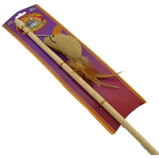[APP70089] AMAZING PET Cat Wand w/Natural Mouse
