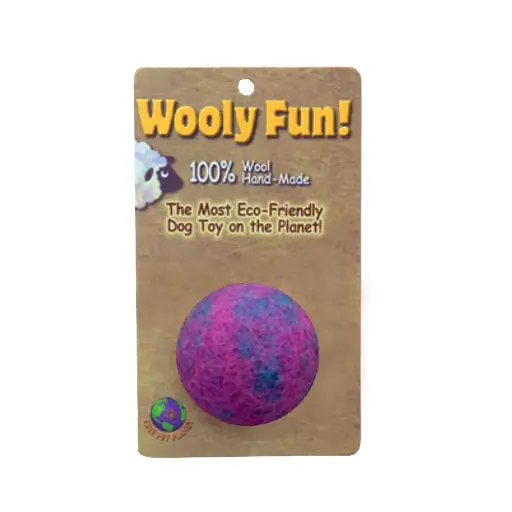 [APP86005] AMAZING PET Wooly Fun Ball 2" Magenta