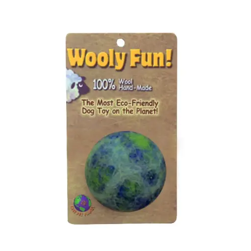 [APP86006] AMAZING PET Wooly Fun Ball 2.75" Green