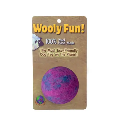 [APP86010] AMAZING PET Wooly Fun Ball 2.75" Magenta