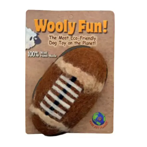 [APP86024] AMAZING PET Wooly Fun Sport Ball 3" x 2" Football 