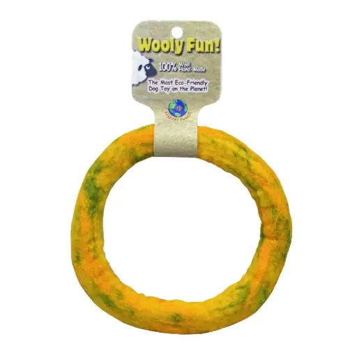 [APP86085] AMAZING PET Wooly Fun Ring 5" Yellow