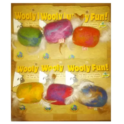 [APP86155] AMAZING PET Cat Wooly Fun Feather Barrel Small