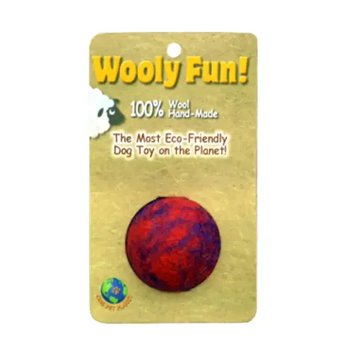 [APP86078] AMAZING PET Wooly Fun Ball 2" Red