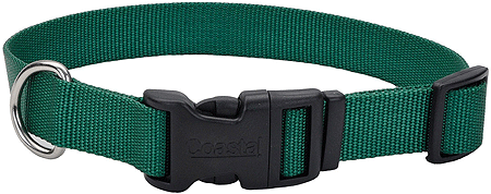 [CA6401 HNTR GRN] COASTAL TUFF Adjustable Dog Collar 10-14x5/8 Hunter Green