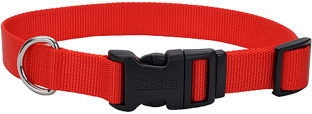 [CA6601 RED] COASTAL TUFF Adjustable Dog Collar 14-20x3/4 Red