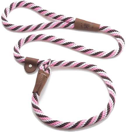 [MEN025 PINK CHOCL] MENDOTA Slip Lead 4'x3/8" Pink Chocolate
