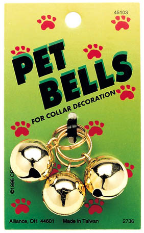 [CA45103 DOG GLD] COASTAL Gold Pet Bells 3 Pack