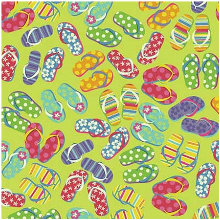 [BAN255] BANDANNA Flip Flop Fun 12pk