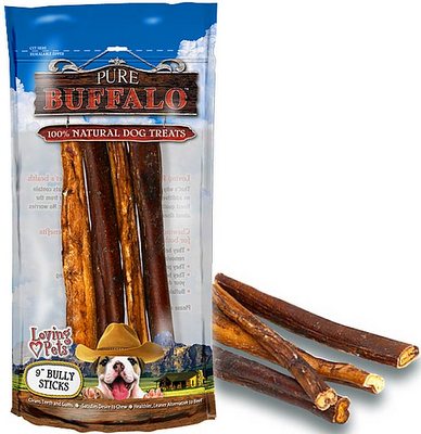 [LP05658] PURE BUFFALO Bully Sticks 9" 4pk
