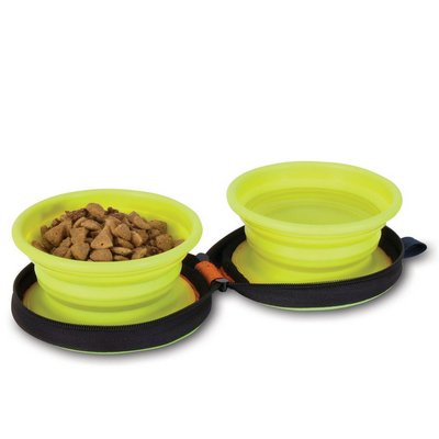 [PMT23592] PETMATE Silicone Travel Bowl Duo 1.5c