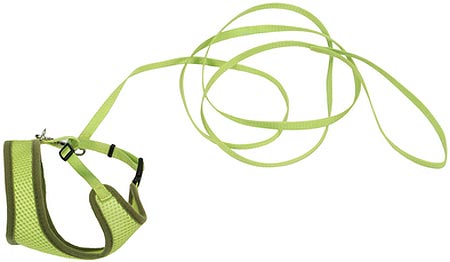 [CA16386 LIME] *COASTAL Comfort Soft Cat Mesh Harness with 6' Leash Lime