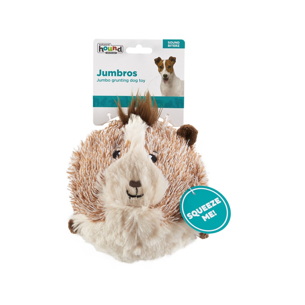 OUTWARD HOUND Jumbros Grunting Ball Brown Guinea Pig