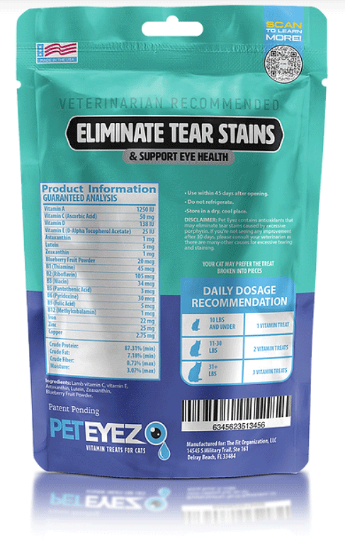 PET EYEZ Vitamin Treats for Cats Freeze Dried Lamb 1oz