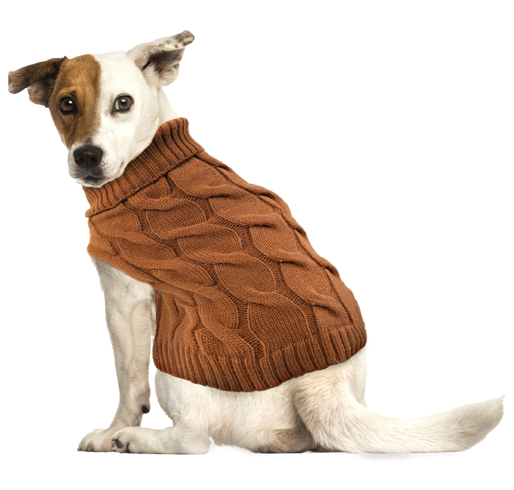 FASHION PET Twisted Cable Sweater Carmel X-Small