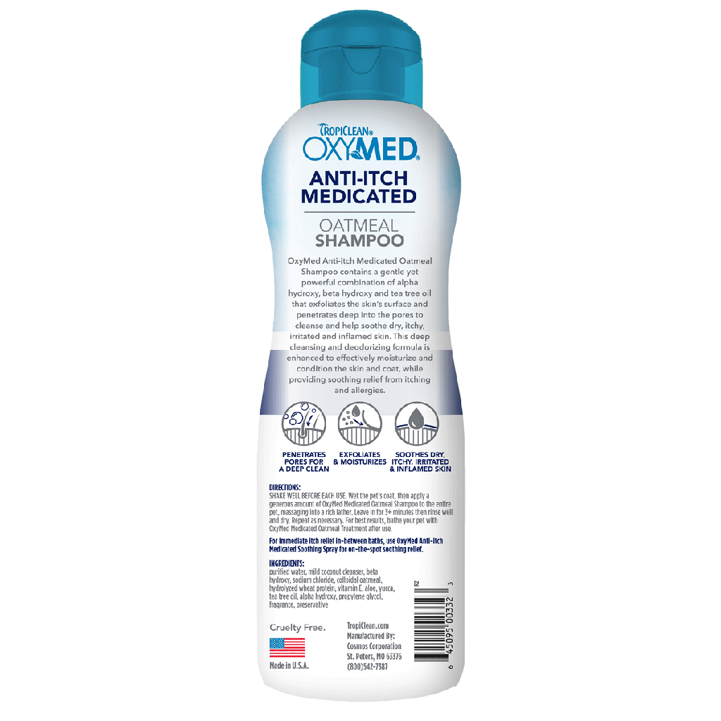 TROPICLEAN OxyMed Medicated Shampoo 20oz