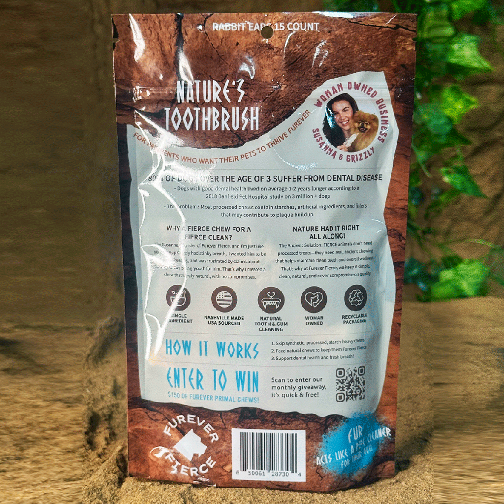 FUREVER PRIMAL Rabbit Feet 15ct Bag