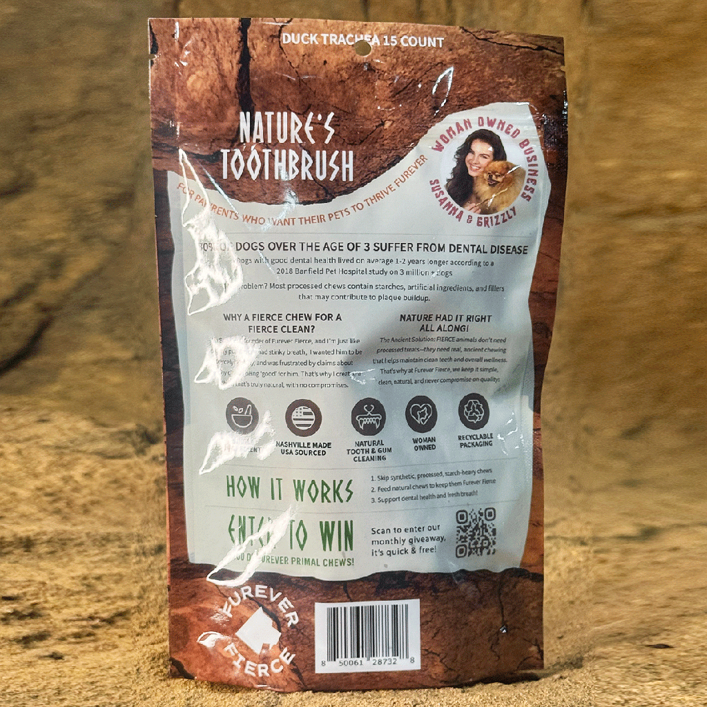 FUREVER PRIMAL Duck Trachea 15ct Bag