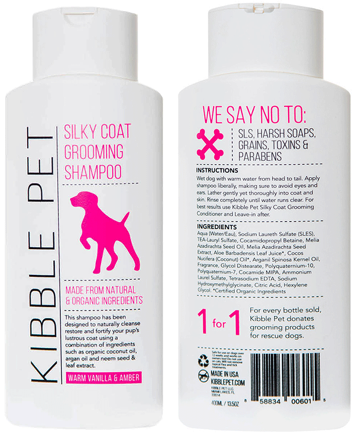 KIBBLE PET Silky Coat Grooming Shampoo Vanilla 13.5oz