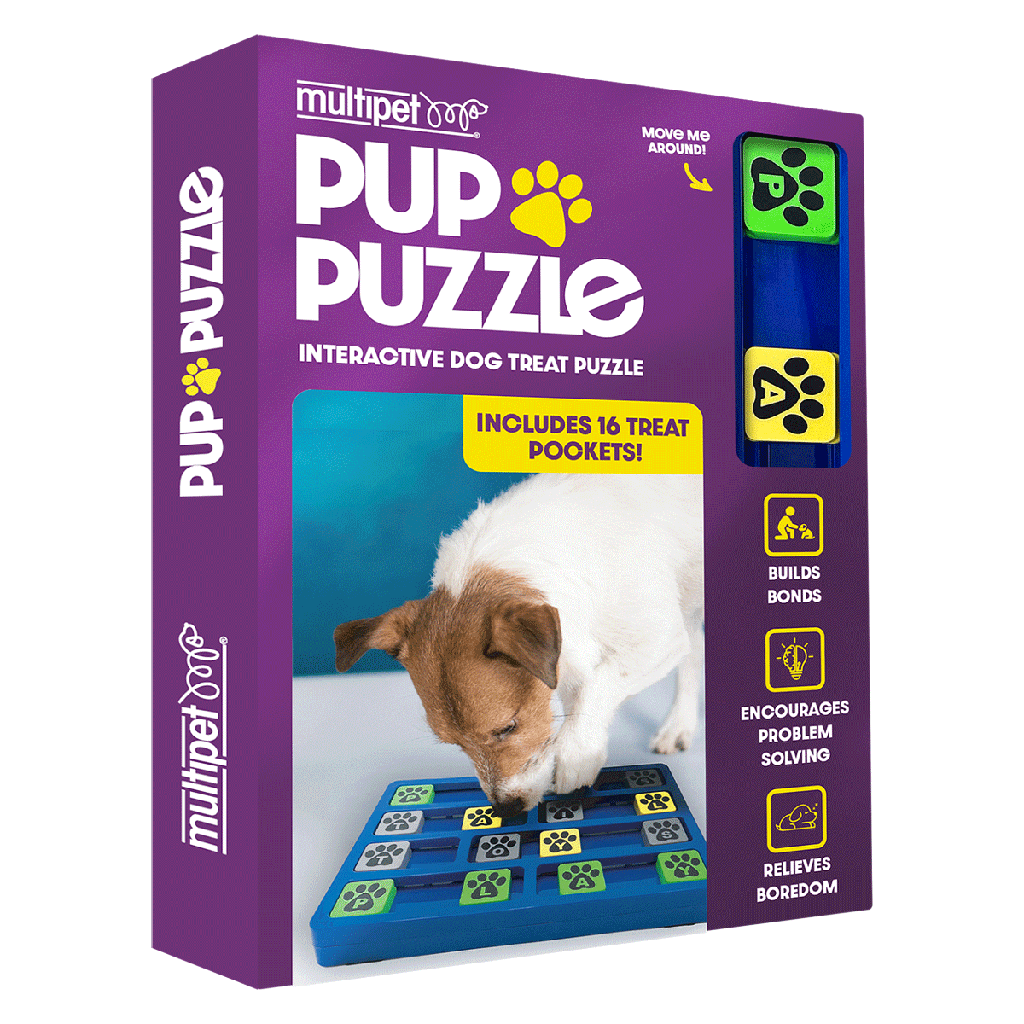 MULTIPET Pup Puzzle Word Treat Toy 7.5"