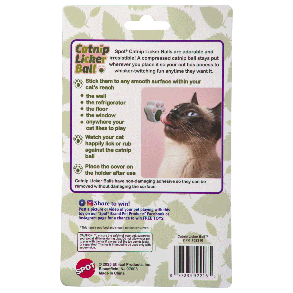 ETHICAL/SPOT Catnip Licker Ball 2pk