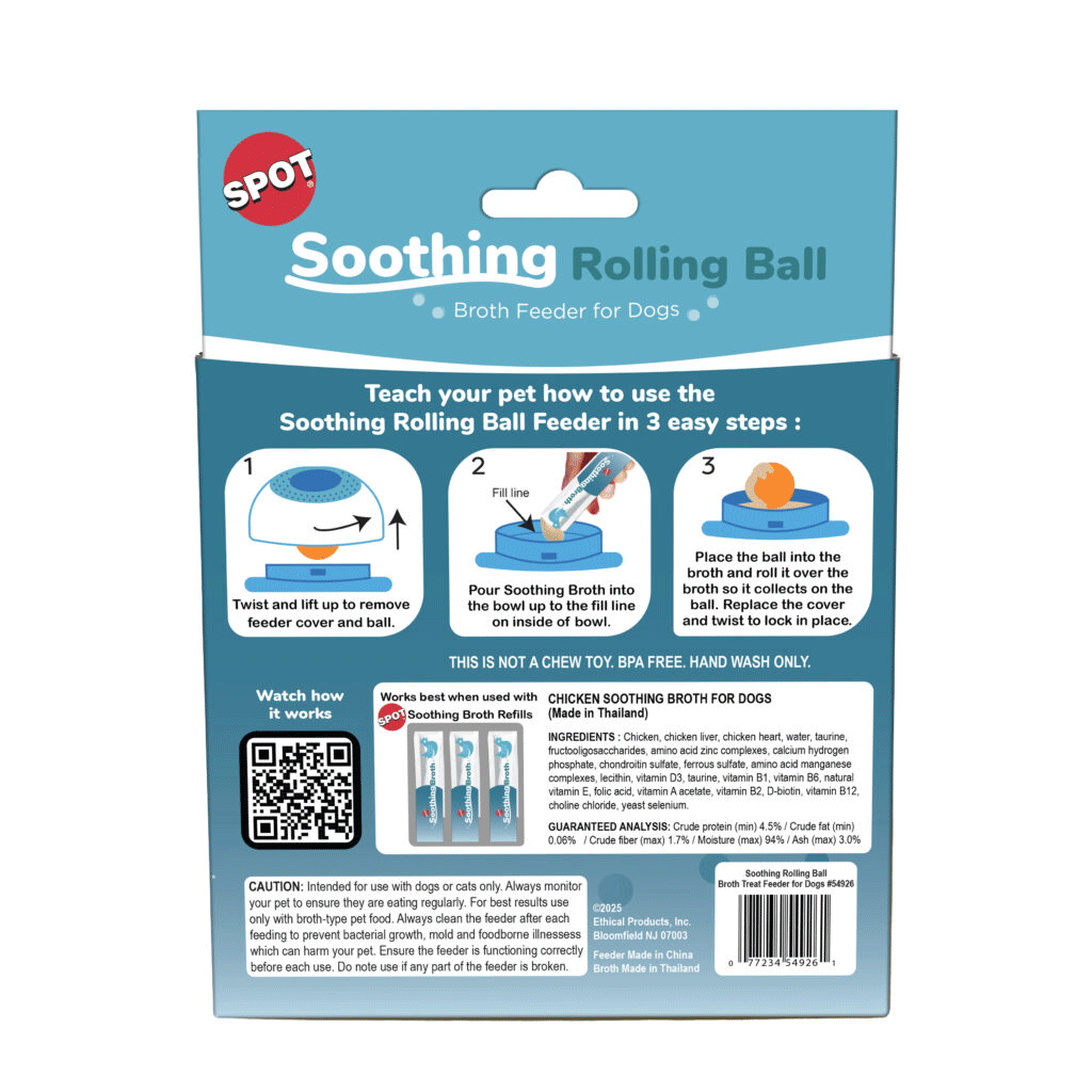 ETHICAL/SPOT Soothing Roller Dog w/3pk Broth