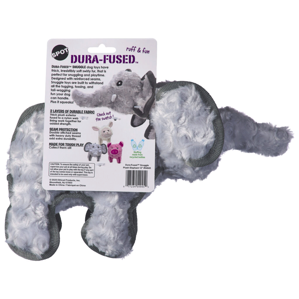 ETHICAL/SPOT Dura-Fused Snuggle Elephant 12"