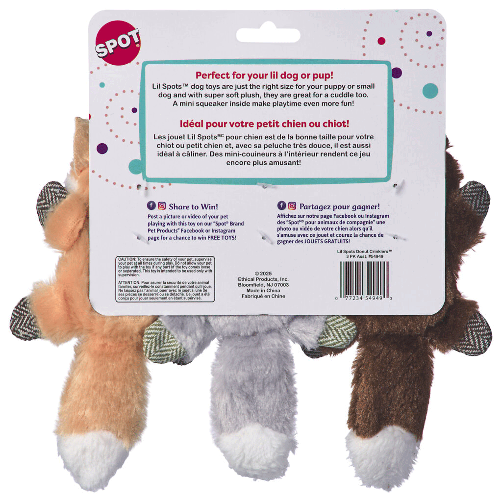 ETHICAL/SPOT Lil Spots Donut Crinklers 7" 3pk