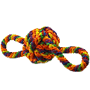 PETSPORT Kaleidoscope Double Handle Knot Ball 14"