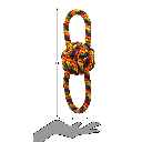 PETSPORT Kaleidoscope Double Handle Knot Ball 14"