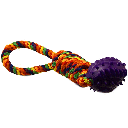 PETSPORT Kaleidoscope Tuff Tug with TPR Football 15"