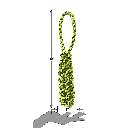 PETSPORT Twisted Chews-Floating Rope Bumper 15.5"