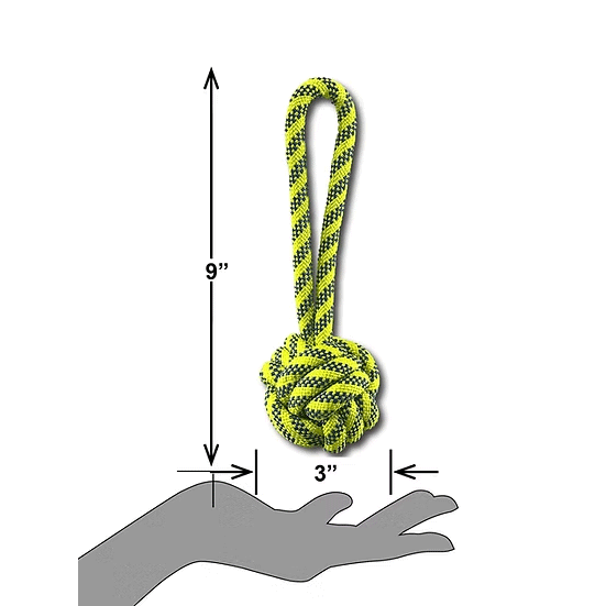 PETSPORT Twisted Chews Floating Rope Monkey Fist 8.5"
