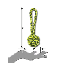 PETSPORT Twisted Chews Floating Rope Monkey Fist 8.5"