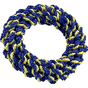 PETSPORT Twisted Chews Medium Braided Cotton Rope Ring 7"