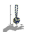 PETSPORT Twisted Chews Small Braided Cotton Rope Monkey Fist 8"