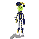 PETSPORT 80360 Twisted Chews-Medium Braided Cotton Rope Rasta Man w/ Tuff Ball 18"