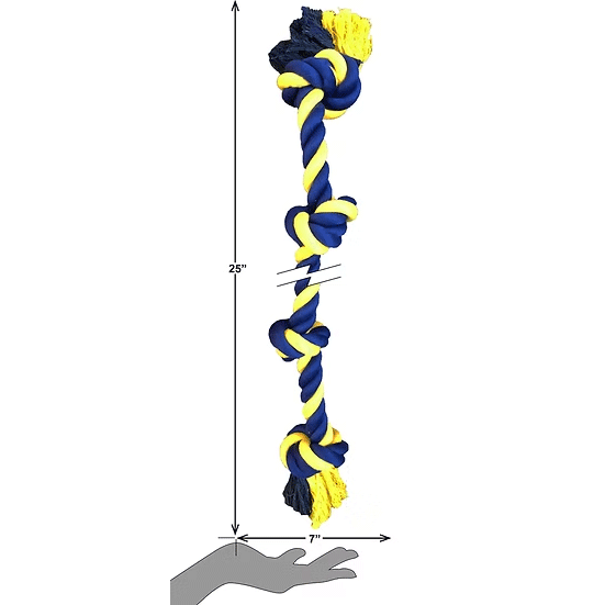 Twisted Chews-Large 4 Knot Cotton Rope 25"