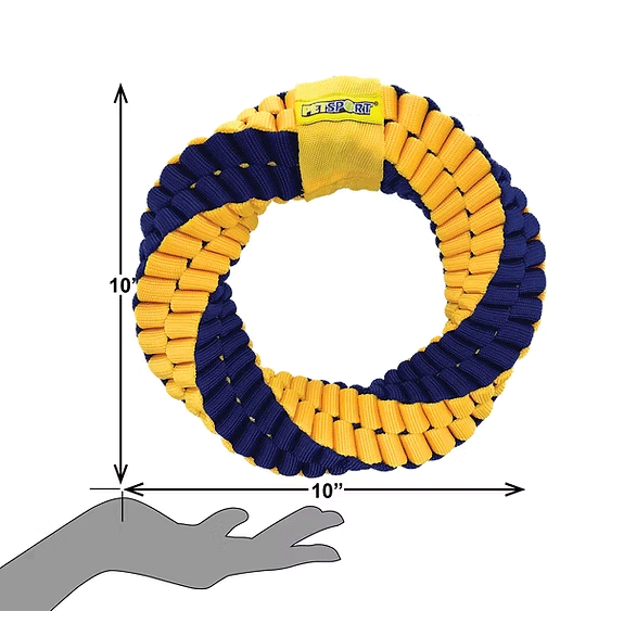 PETSPORT Twisted Chews-Giant Infinity Ring 10"