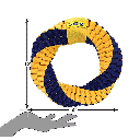 PETSPORT Twisted Chews-Giant Infinity Ring 10"