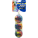 PETSPORT Rainbow Squeak Ball 1.8" 3pk