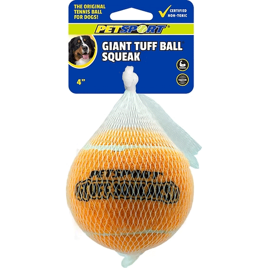 PETSPORT Giant Tuff Ball Squeak 4" 1pk