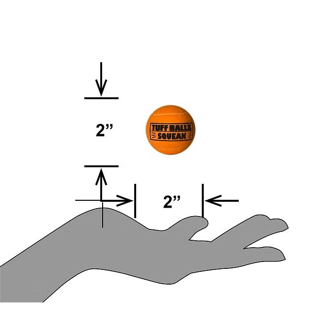 PETSPORT Jr. Tuff Ball Squeak 1.8" 3pk